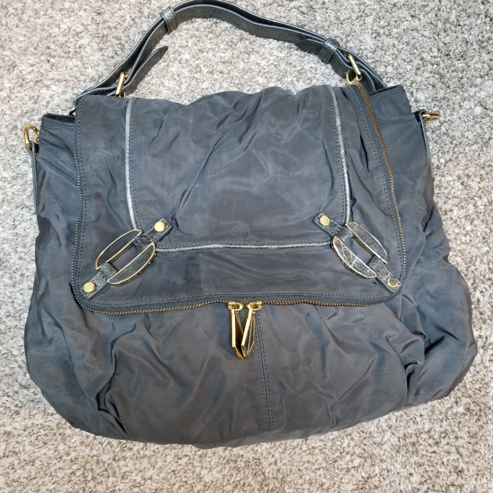 Treesje nylon flap hobo bag